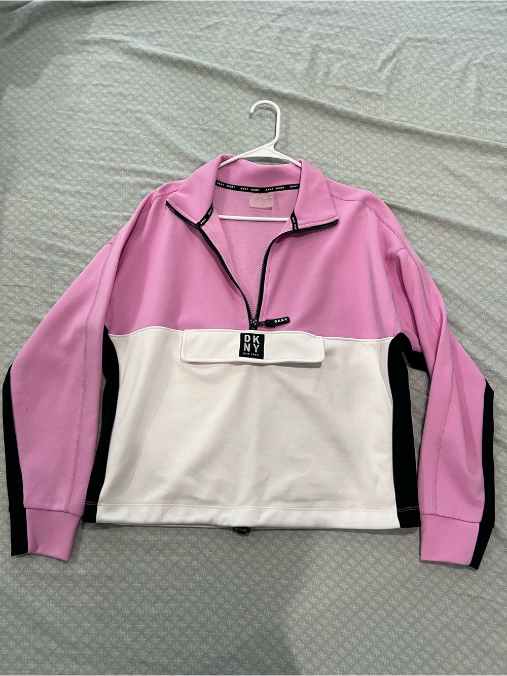 DKNY Sport Pink Pullover with Black Trim